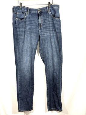 Eddie Bauer Jeans Womens Sz 12 Boyfriend Mid Rise Slim Medium Wash Stretch Denim